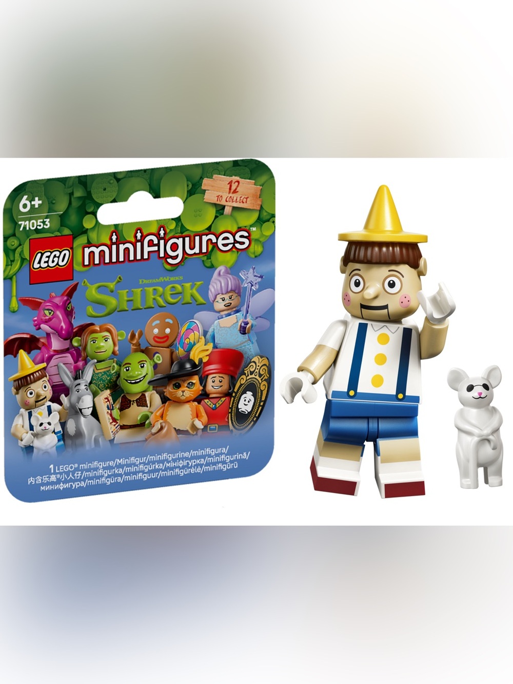 Shrek Lego Minifigure — Pinocchio and Blind Mouse